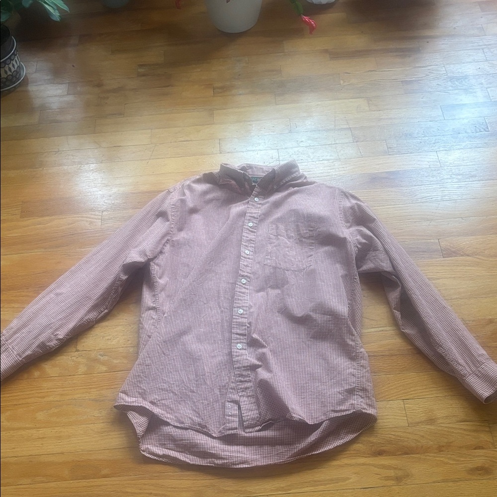 J. Crew Linen Cotton Blend Checkered Button Down Shirt